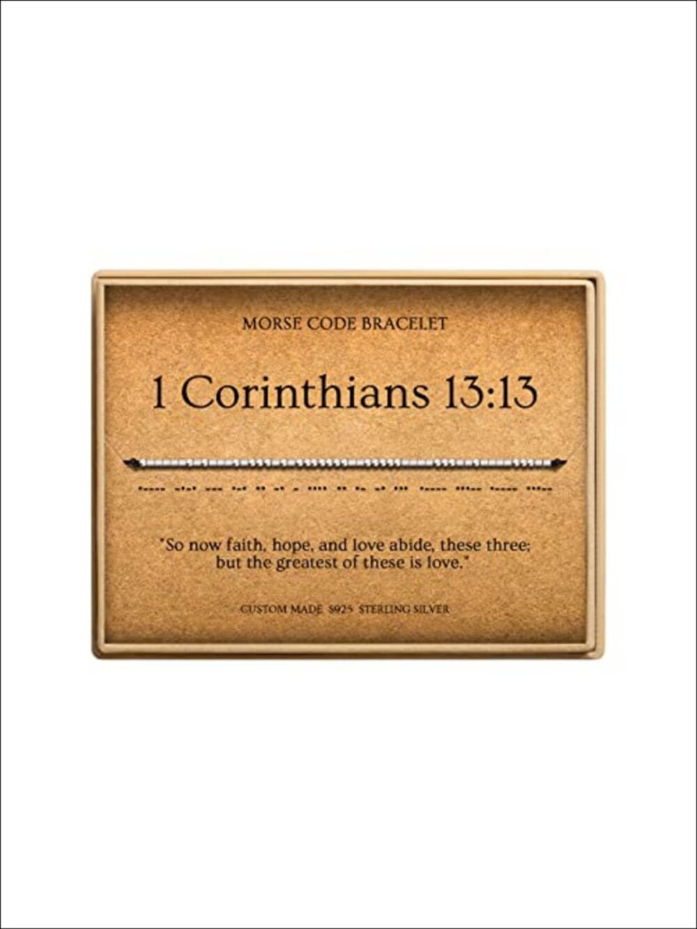 Morse Code Bracelet Christian Bible Verse S925 Sterling Silver Inspirational